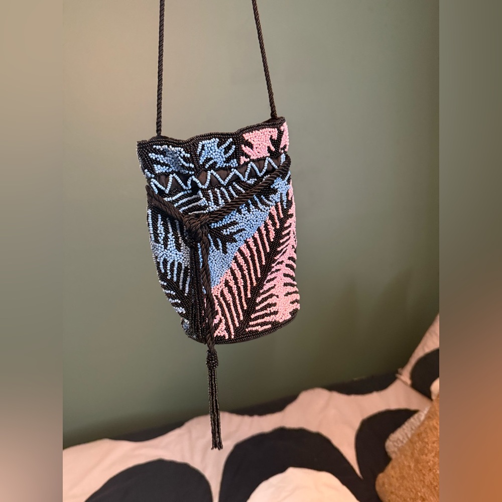 From St. Xavier Beaded drawstring bag, Anthropologie